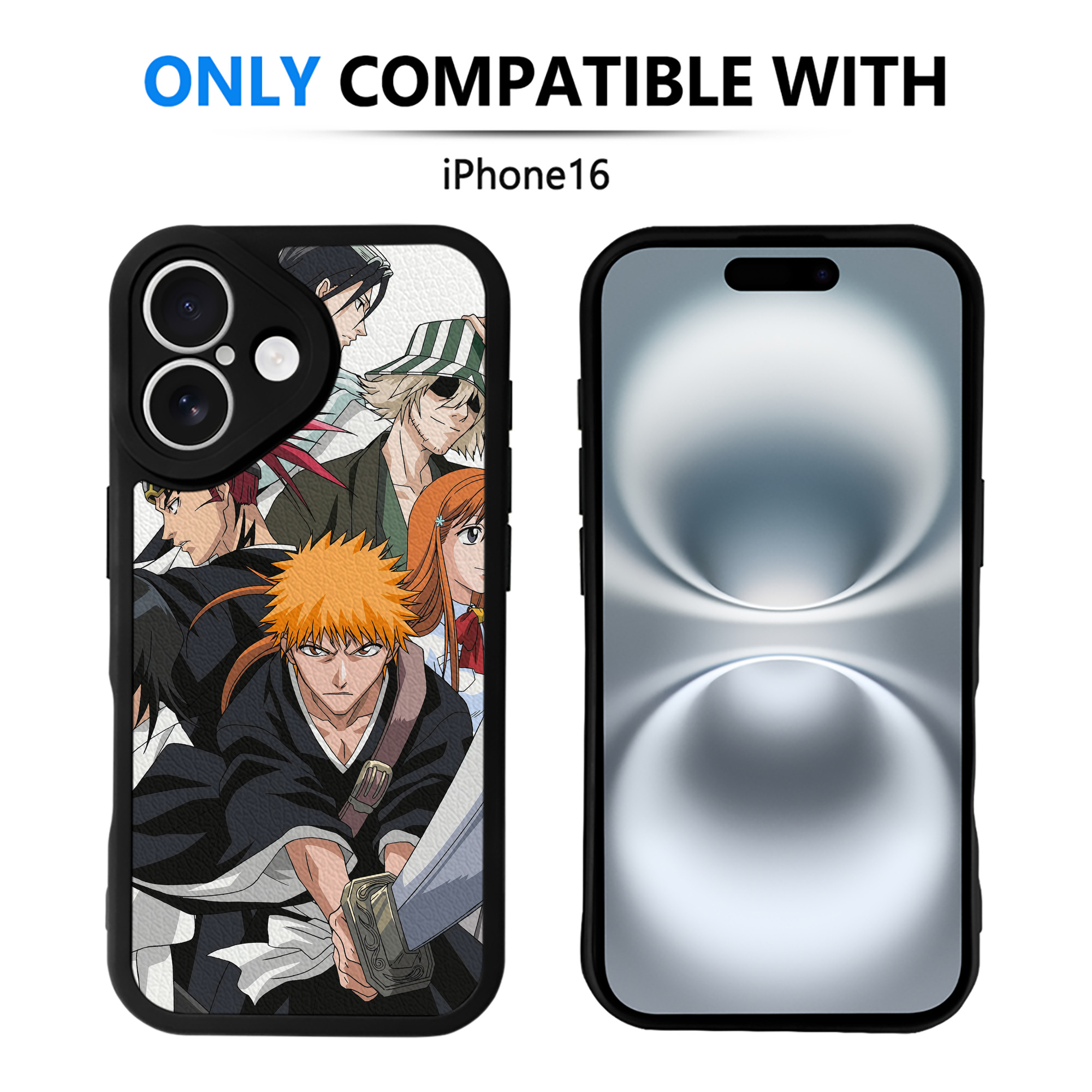 （画像用） ブリーチ BLEACH 【iPhone 16シリーズ対応】シリコンスマホケース（レザー調） 材質：シリコン
